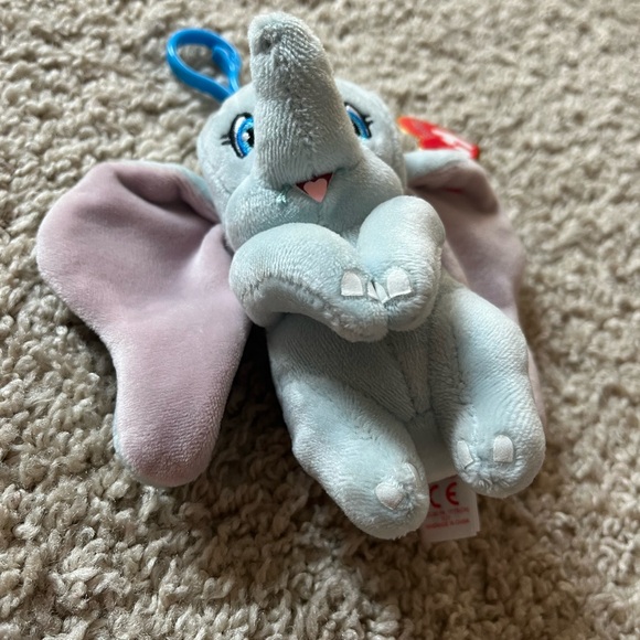 Ty Beanie Babies Disney Dumbo Plush Keychain NWT - Picture 3 of 6
